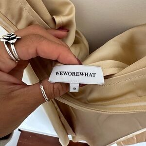 Champagne colored dress from WeWoreWhat